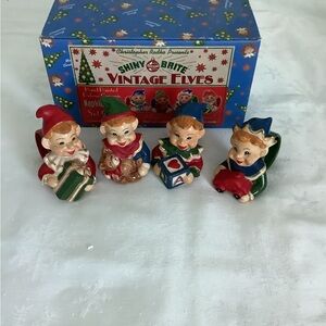 Christoper Radko Christmas Elves Napkin Rings